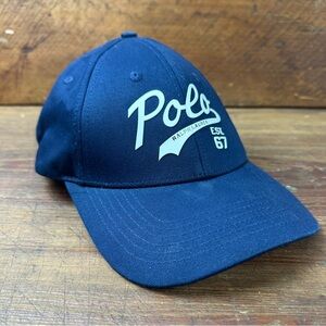 Polo Ralph Lauren Snapback Hat Navy Blue White